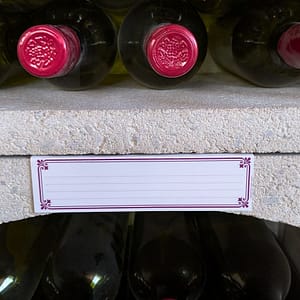 Fiche d'identification pour bouteilles