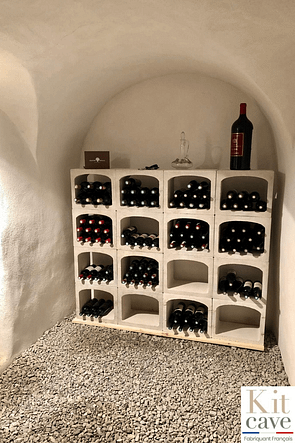 casier à vin en pierre reconstituée pour agencer une cave
